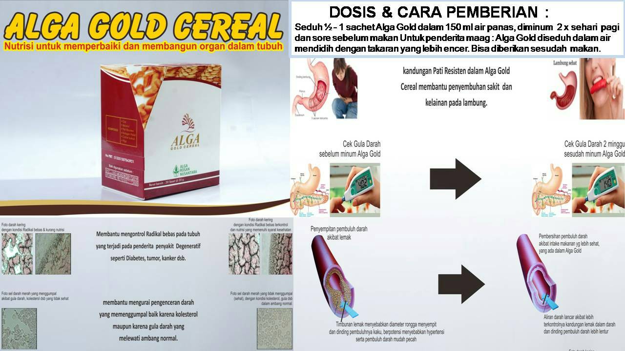 Jual HERBAL DIABETES Alga Gold Cereal Melawi