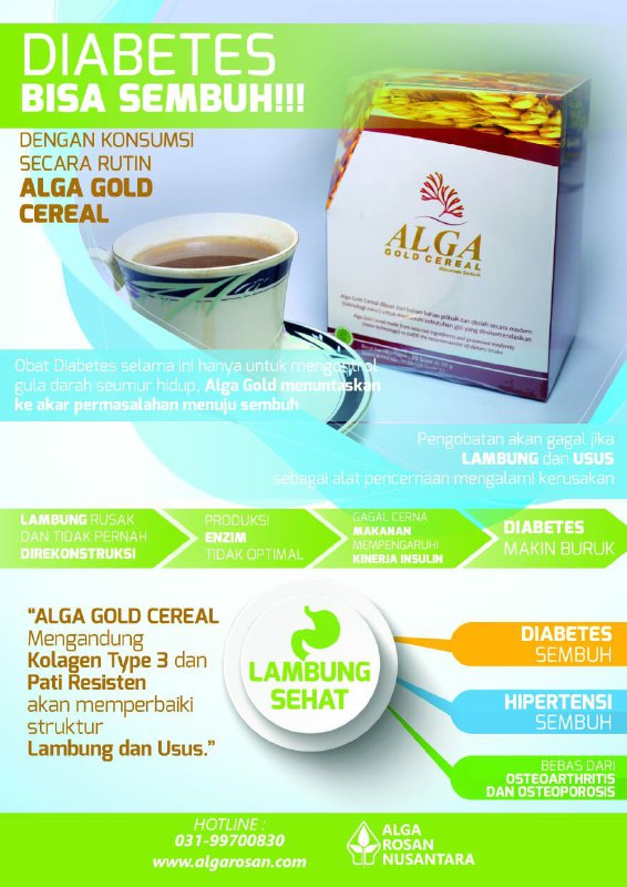 Jual HERBAL DIABETES Alga Gold Cereal Jakarta Timur